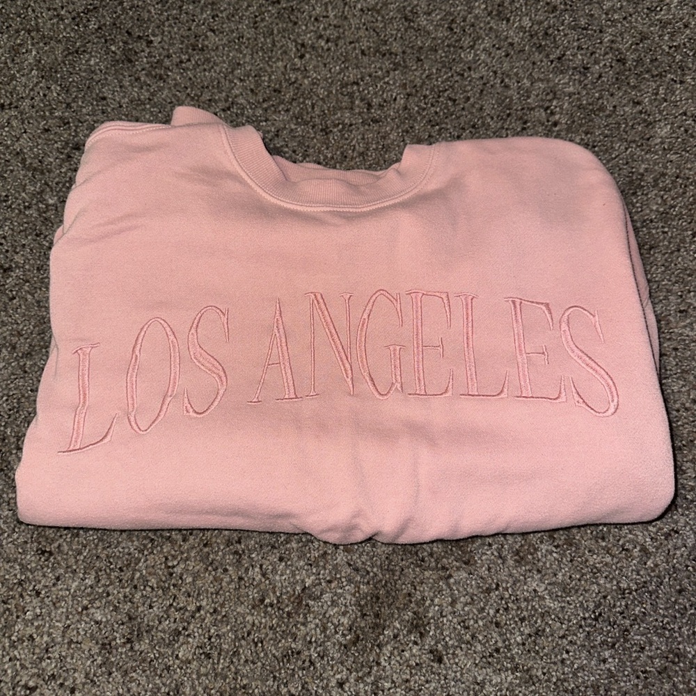 Los Angeles Apparel Pink Crew Neck Sweater